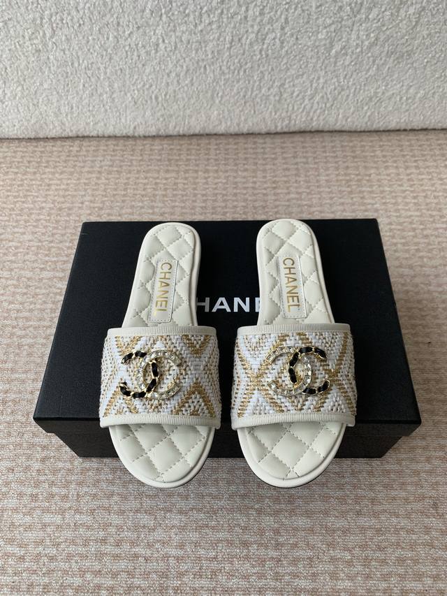 chanel Chanel 25Ss Spring And Summer New Holiday Sheepskin Slippers A Brand N