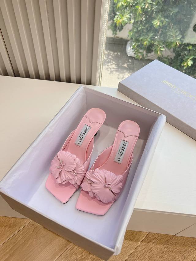 g987Jimmycho*Jimmycho's Early Spring Hit Top Edition Pointed Flower High Heel
