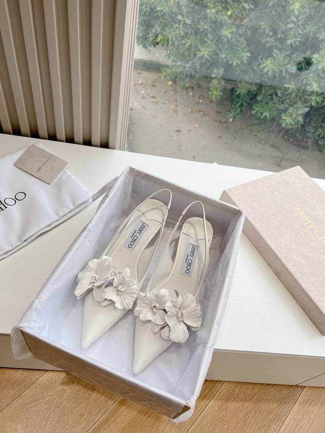 g887Jimmycho*Jimmycho's Early Spring Hit Top Version Pointed Flower High Heel