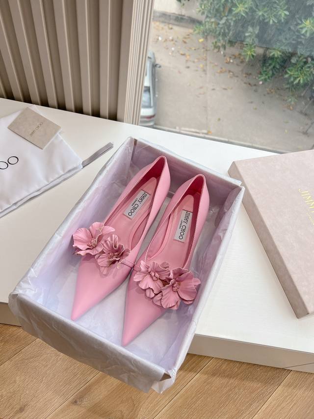 g887Jimmycho*Jimmycho's Early Spring Hit Top Version Pointed Flower High Heel