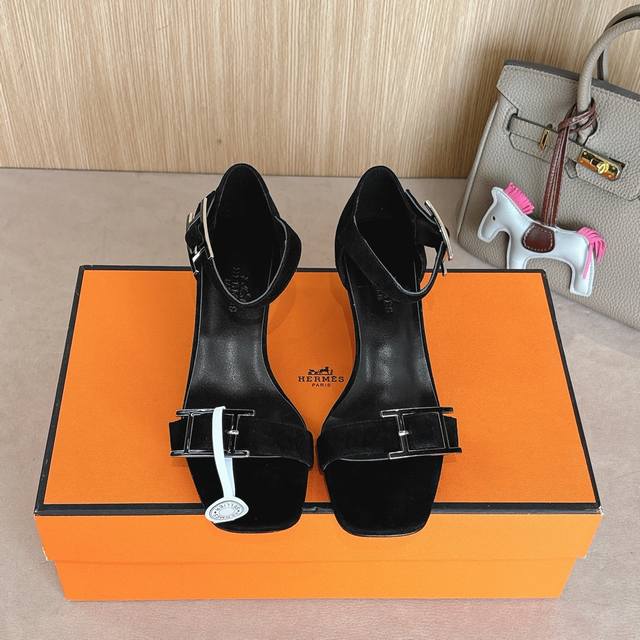 4.5Cm Picture Set New Color Factory Price P Hermes Judy 105 High-Heeled Sanda