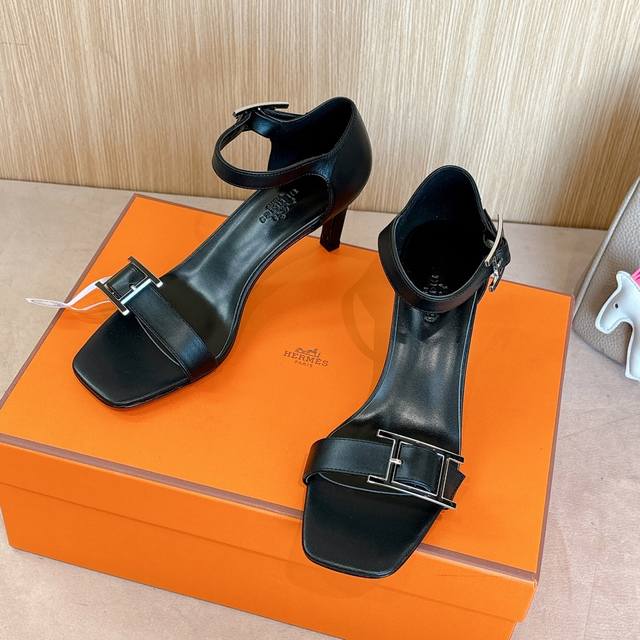 7Cm Picture Set Factory Price P Hermes Judy 105 High-Heeled Sandals Are Fashi
