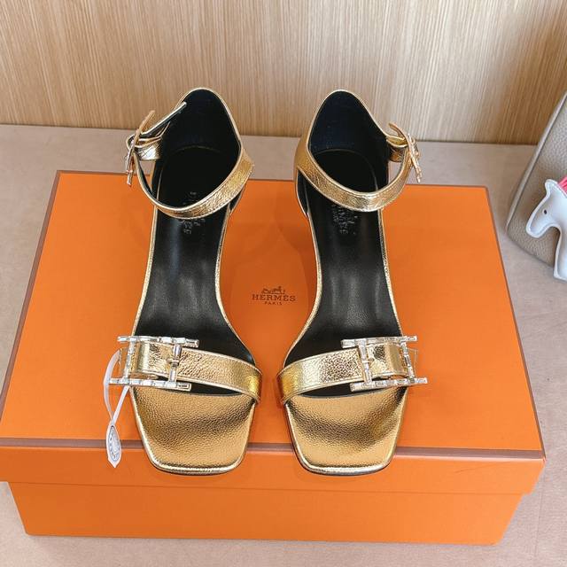4.5Cm Picture Factory Price P Hermes Judy 105 High-Heeled Sandals Are Fashion