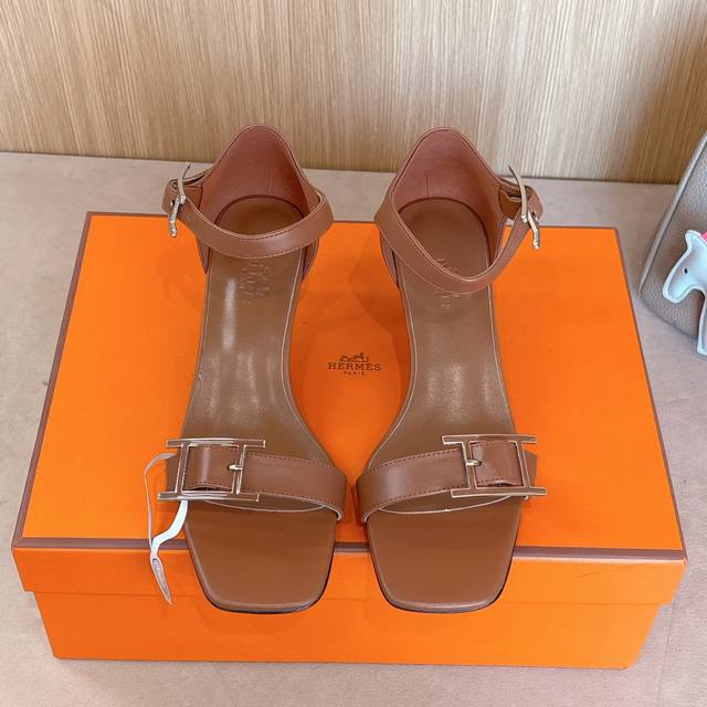 4.5Cm Picture Factory Price P Hermes Judy 105 High-Heeled Sandals Are Fashion