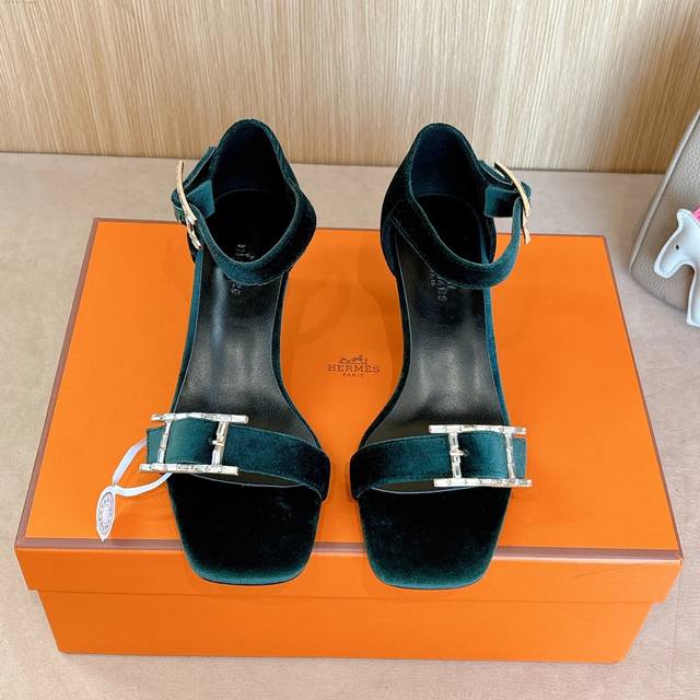 4.5Cm Picture Factory Price P Hermes Judy 105 High-Heeled Sandals Are Fashion