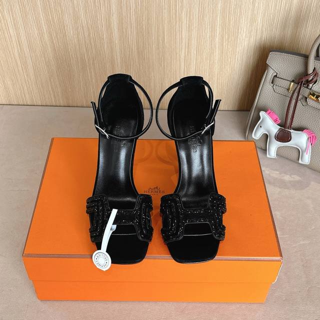 10.5Cm Photo Set Factory Price P Hermes Joy 105 High-Heeled Sandals Are Fashi