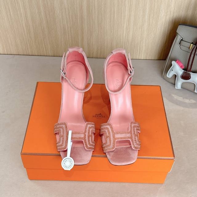 10.5Cm Photo Set Factory Price P Hermes Joy 105 High-Heeled Sandals Are Fashi