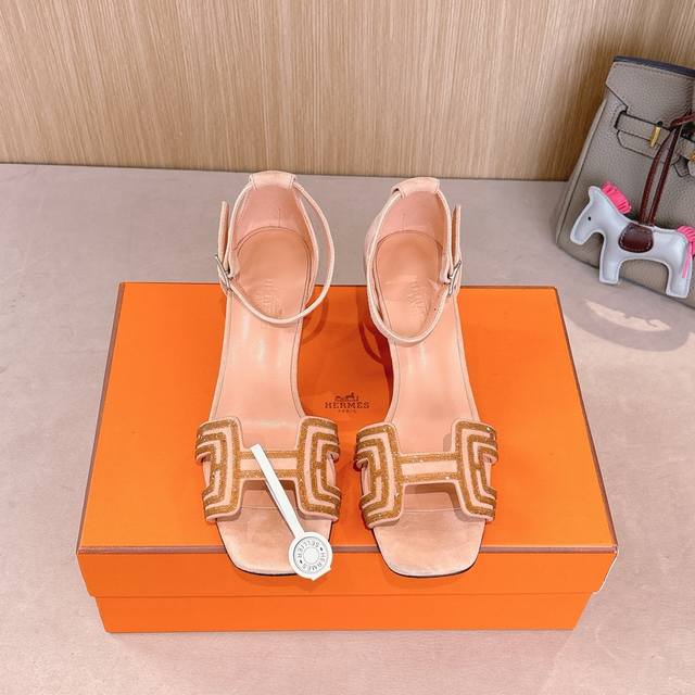 7Cm Picture Set Factory Price P Hermes Joy 70 High-Heeled Sandals Are Fashion