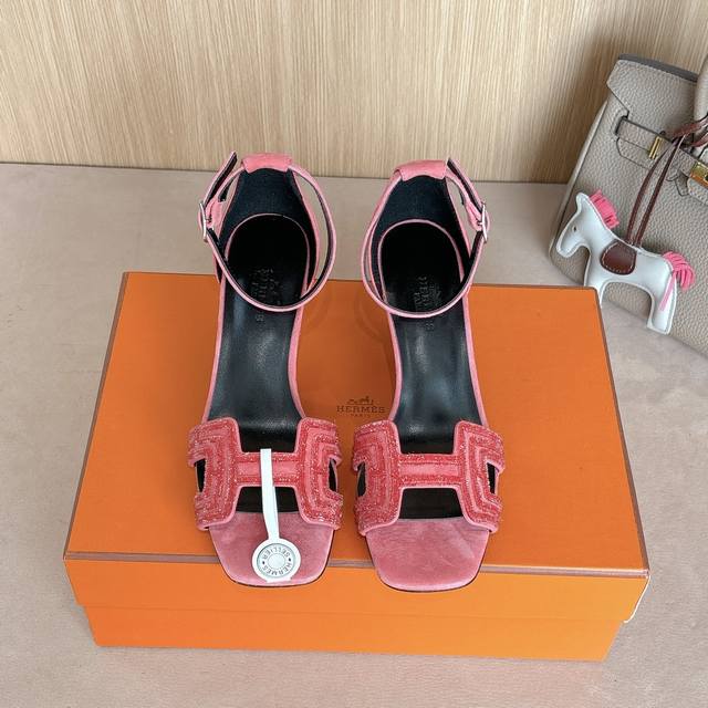 7Cm Picture Set Factory Price P Hermes Joy 70 High-Heeled Sandals Are Fashion