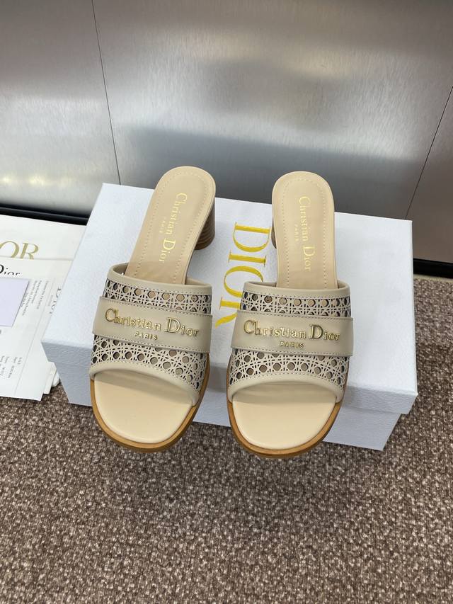Factory P Price P Dior 2025 Spring And Summer New D-Lane Jelly Color Hollow Thic
