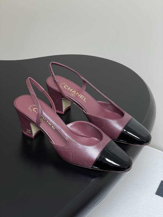 logo Epoxy 25Fw New Chanel Xiaoxiang's Latest Epoxy Sling-Back Sandals With F