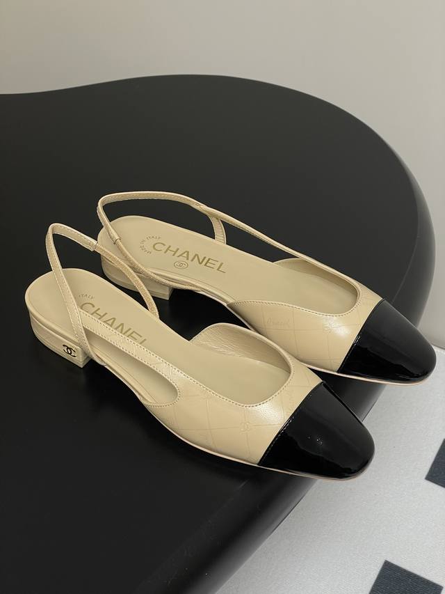 logo Epoxy 25Fw New Chanel Xiaoxiang's Latest Epoxy Sling-Back Sandals With F
