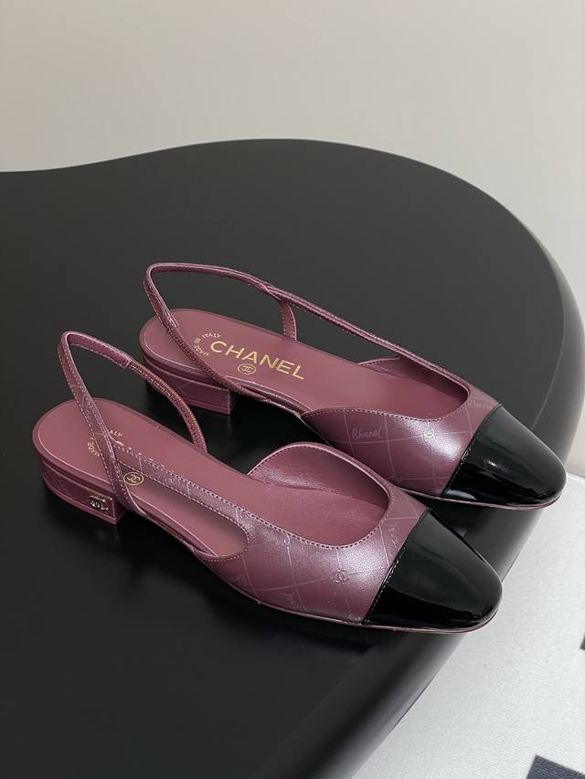 logo Epoxy 25Fw New Chanel Xiaoxiang's Latest Epoxy Sling-Back Sandals With F