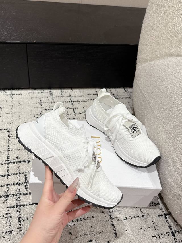 Factory#Couple's Top Version Dior 25 Latest Run'n'dior Round Toe Lace-Up Low-Top