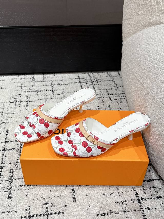 louisvuitton 25 Summer Limited Edition Cherry Style Stiletto Sandals The Late
