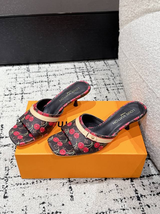 louisvuitton 25 Summer Limited Edition Cherry Style Stiletto Sandals The Late