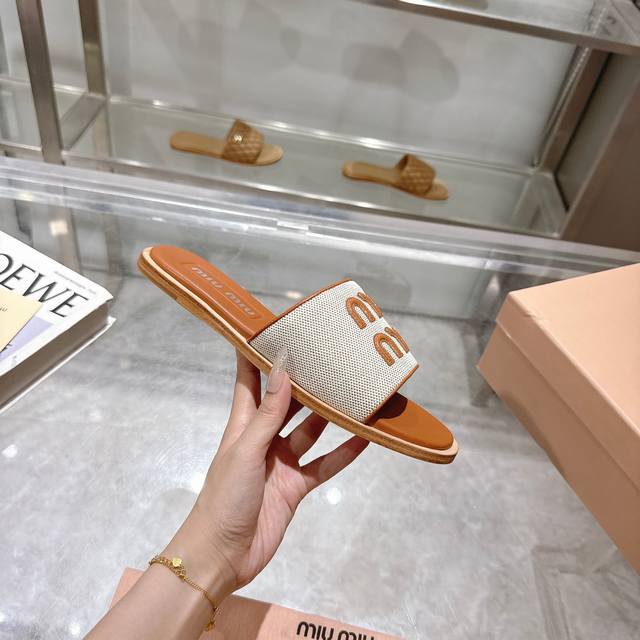 miumiu2025Ss New Spring And Summer High-Heeled Lambskin Sandals And Slippers