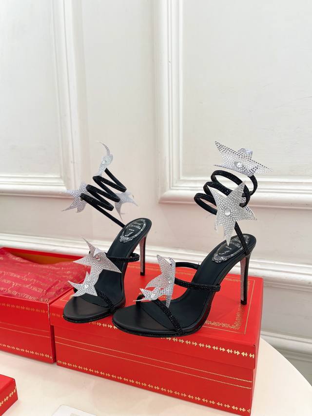 rene Caovilla25Ss Latest Rc Snake-Shaped Cleo Five-Pointed Star High-Heeled S