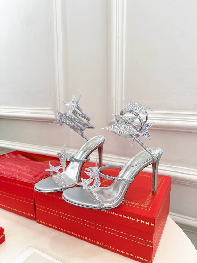 rene Caovilla25Ss Latest Rc Snake-Shaped Cleo Five-Pointed Star High-Heeled S