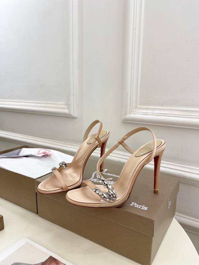 cristian Louboutincl Red Sole Shoes 25Ss Latest Just Jewel Silk Crystal Diamo