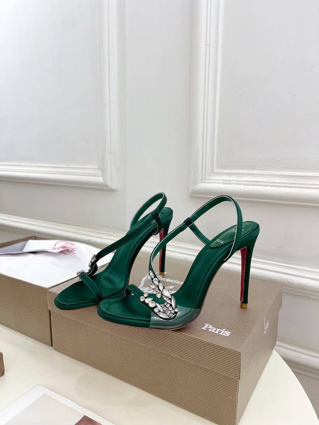 cristian Louboutincl Red Sole Shoes 25Ss Latest Just Jewel Silk Crystal Diamo