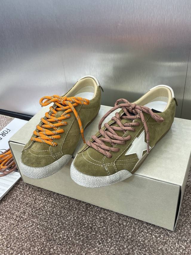 Factory P Price P Golden Goos* 2025 Spring And Summer New Color Flat-Soled Lace-
