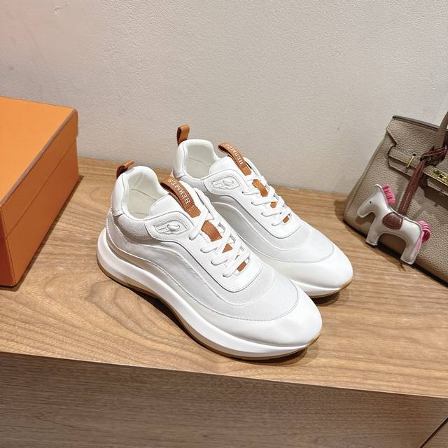 Men's H 25Ss Early Spring White Shoes Classic Boots + British Retro Design Class