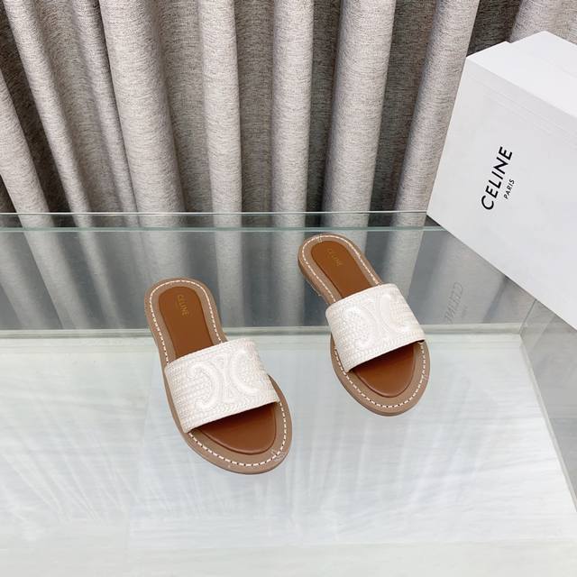 celine Celine 25Ss Spring And Summer New Slippers Arc De Triomphe British Sty