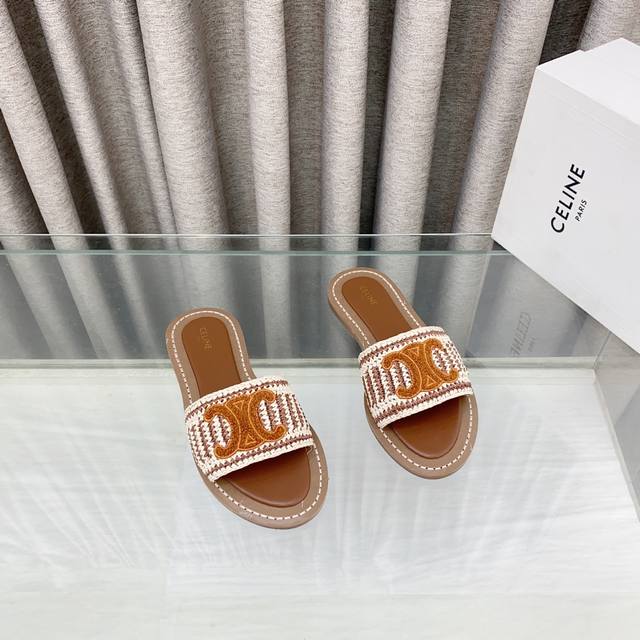 celine Celine 25Ss Spring And Summer New Slippers Arc De Triomphe British Sty