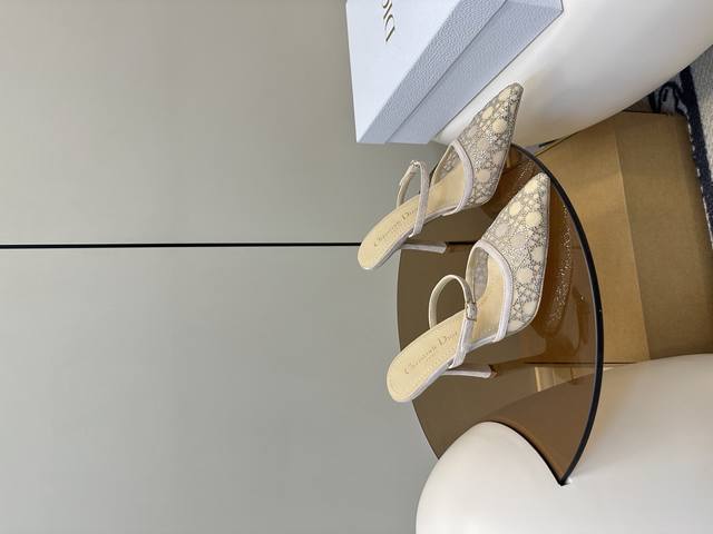 Top Original With Airplane Box Dior New Kitten Heel Sandals New Hot Diamond Kitt