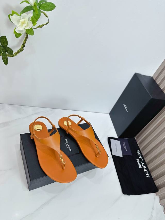 Factory Saint Laurent 25Ss Super Hot Sandals Single Shoes Counters Synchronized