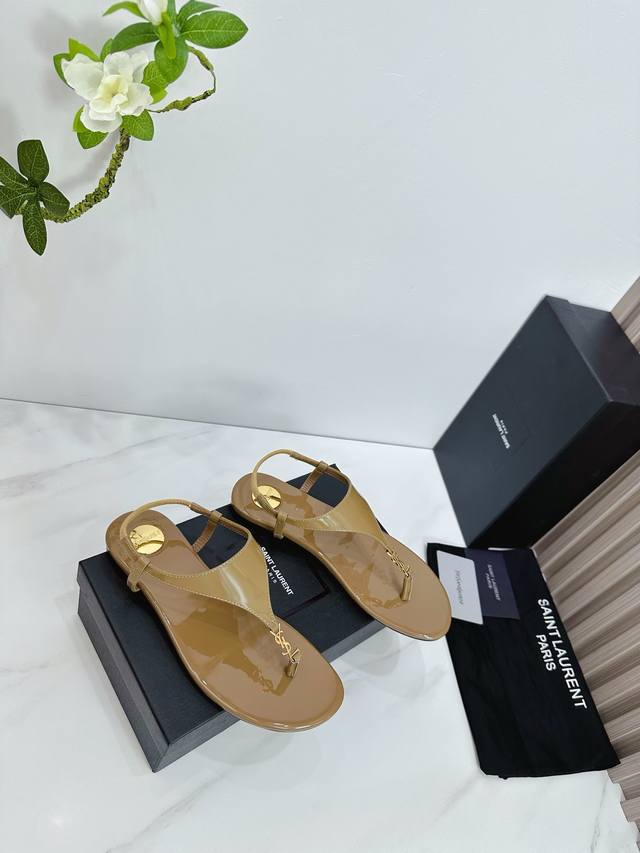 Factory Saint Laurent 25Ss Super Hot Sandals Single Shoes Counters Synchronized