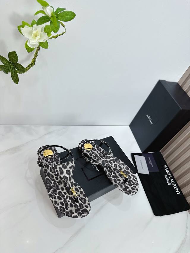 Factory Saint Laurent 25Ss Super Hot Sandals Single Shoes Counters Synchronized