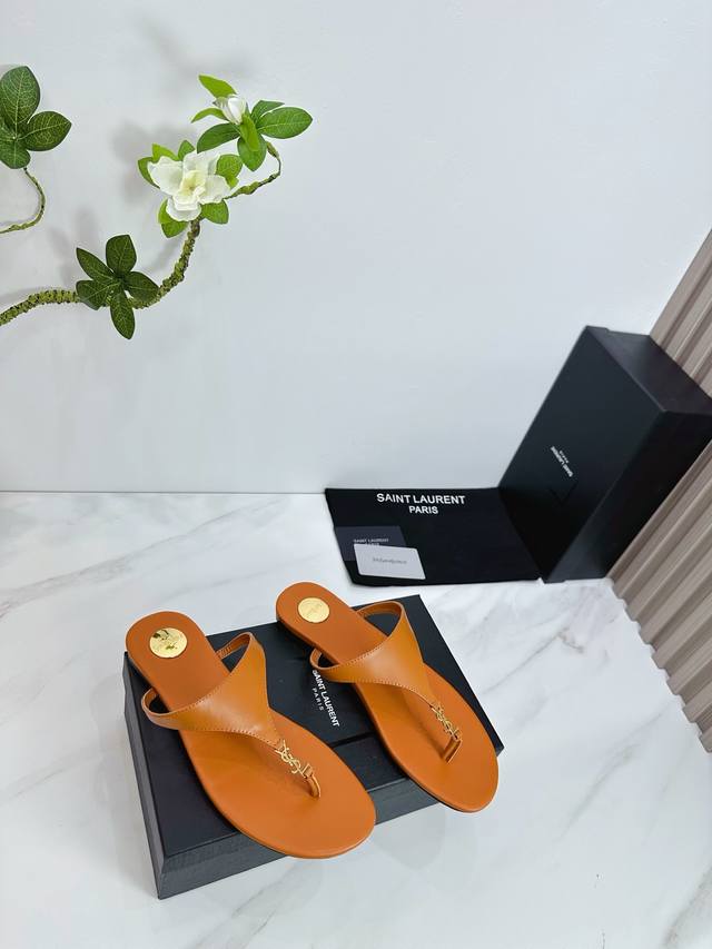 Factory Saint Laurent 25Ss Super Hot Sandals Single Shoes Counters Synchronized