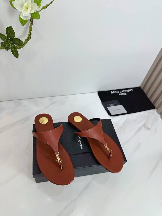 Factory Saint Laurent 25Ss Super Hot Sandals Single Shoes Counters Synchronized