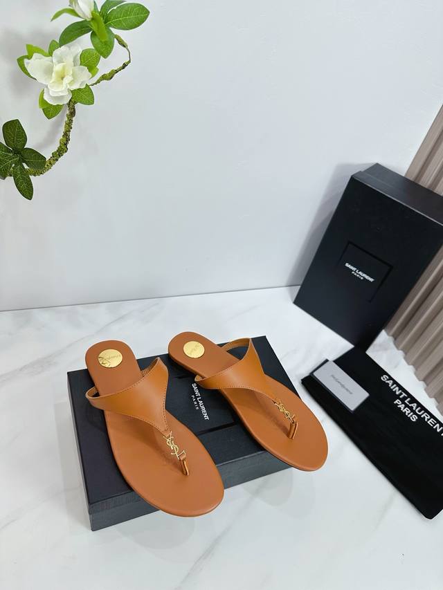 Factory Saint Laurent 25Ss Super Hot Sandals Single Shoes Counters Synchronized