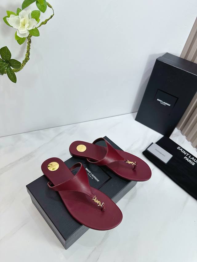 Factory Saint Laurent 25Ss Super Hot Sandals Single Shoes Counters Synchronized