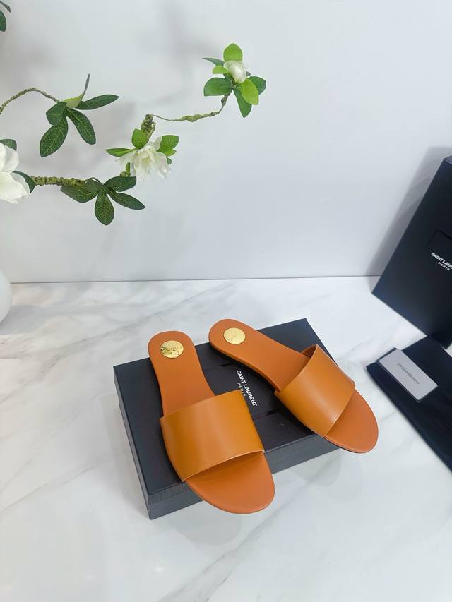 Factory Saint Laurent 25Ss Super Hot Sandals Single Shoes Counters Synchronized