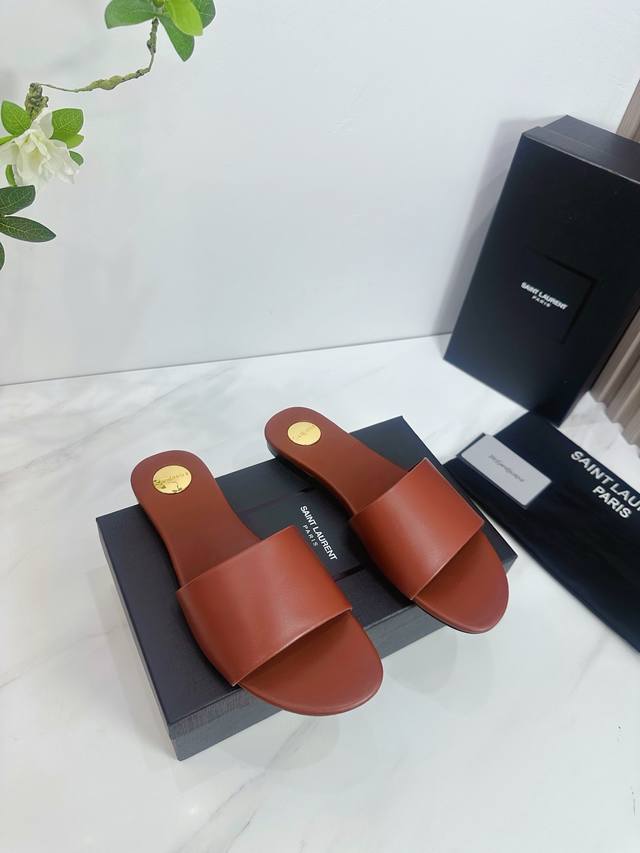 Factory Saint Laurent 25Ss Super Hot Sandals Single Shoes Counters Synchronized