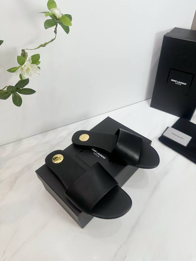 Factory Saint Laurent 25Ss Super Hot Sandals Single Shoes Counters Synchronized