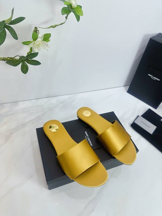 Factory Saint Laurent 25Ss Super Hot Sandals Single Shoes Counters Synchronized