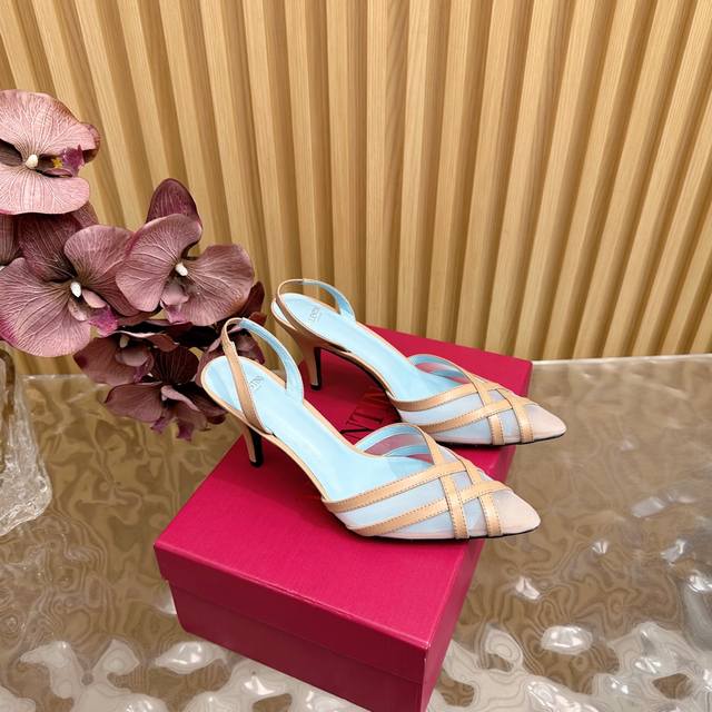 2025 Catwalk High Version Valentino Fish Scale Diamond High Heel Sandals With