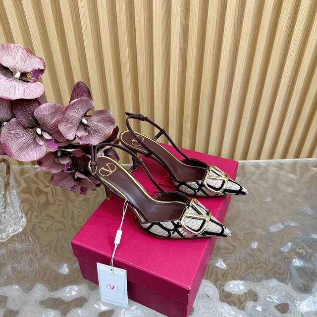 2025 High-End Version Of The Catwalk Style Valentino High-Heeled Embroidered