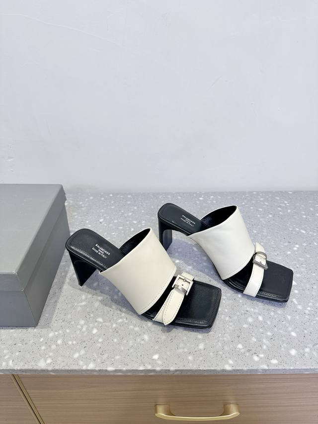balenciaga Balenciaga 25Ss New Spring And Summer Square-Toed Buckled High-Hee