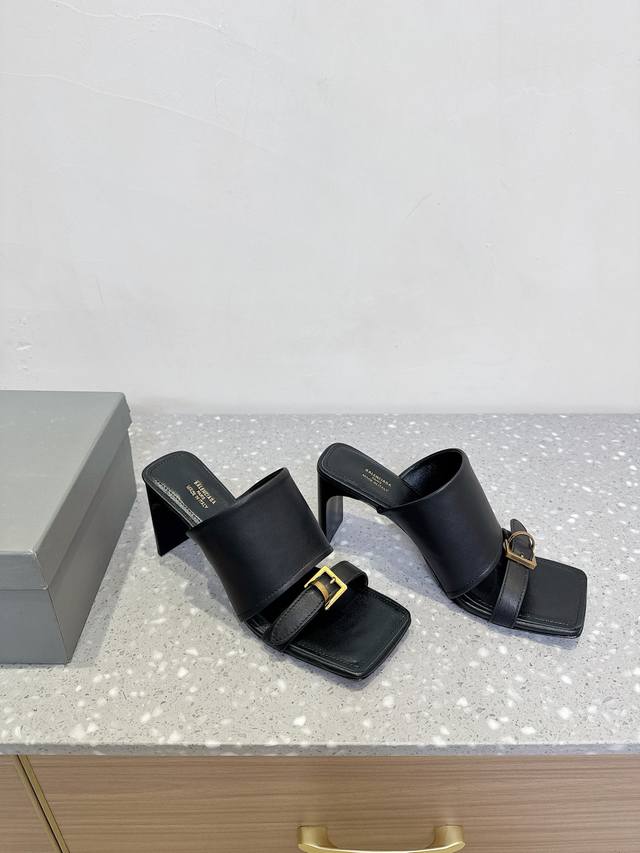 balenciaga Balenciaga 25Ss New Spring And Summer Square-Toed Buckled High-Hee