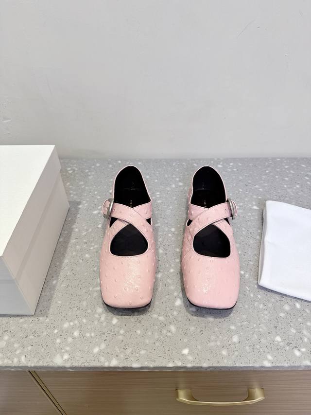 the Row Niche Fashion Brand 25Ss Spring And Summer New Ostrich Pattern Mary J