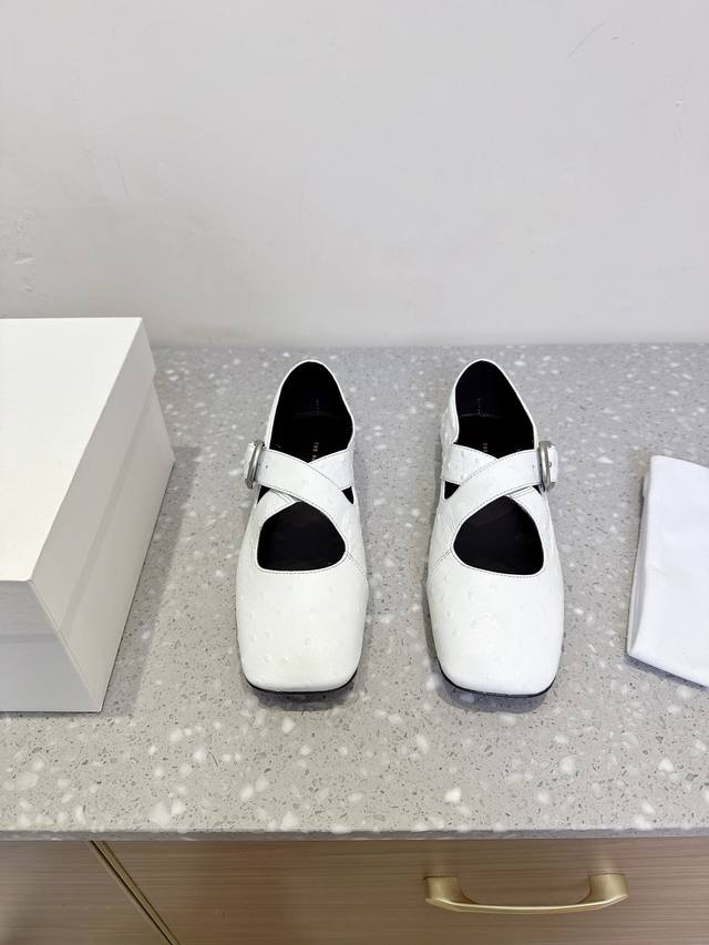 the Row Niche Fashion Brand 25Ss Spring And Summer New Ostrich Pattern Mary J