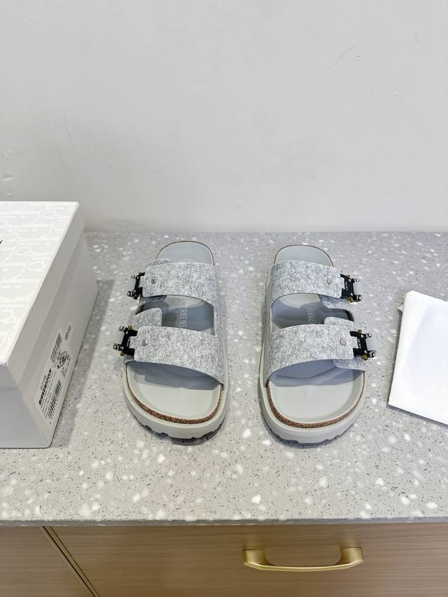 dior X Birkenstock Joint Milcno Sandals The Upper Part Of The Sole Is Dior's