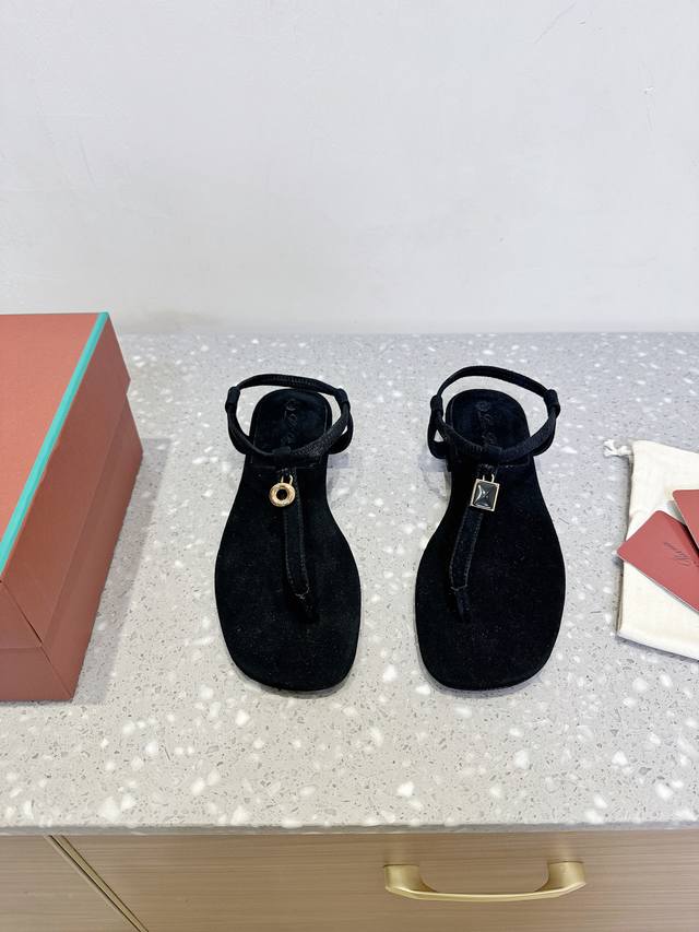 In Stock Loro Piana 25Ss New Spring And Summer British Style Flip-Flop Sandals T