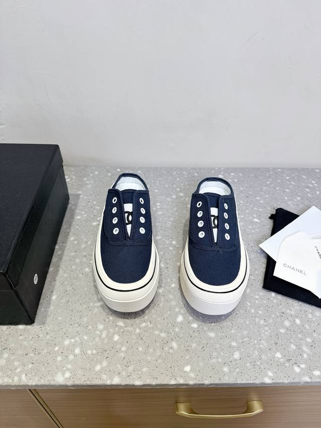 chanel Chanel 25Ss New Spring And Summer Thick-Soled Casual Shoes, Half-Slipp